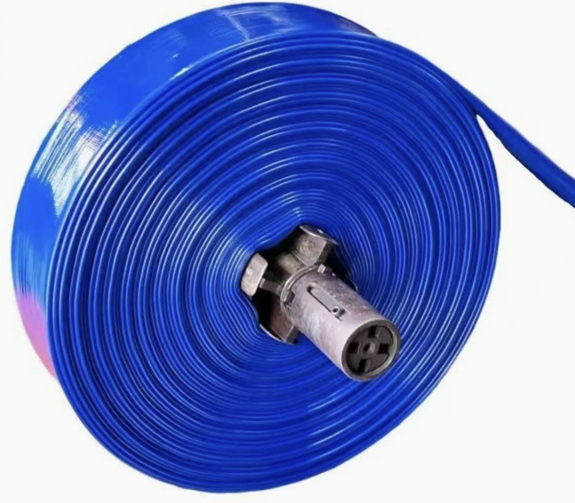 PVC Layflat Water Hose, High Flow PVC Water Delivery Hose, Lightweight Collapsible PVC Water Hose for Agriculture & Construction