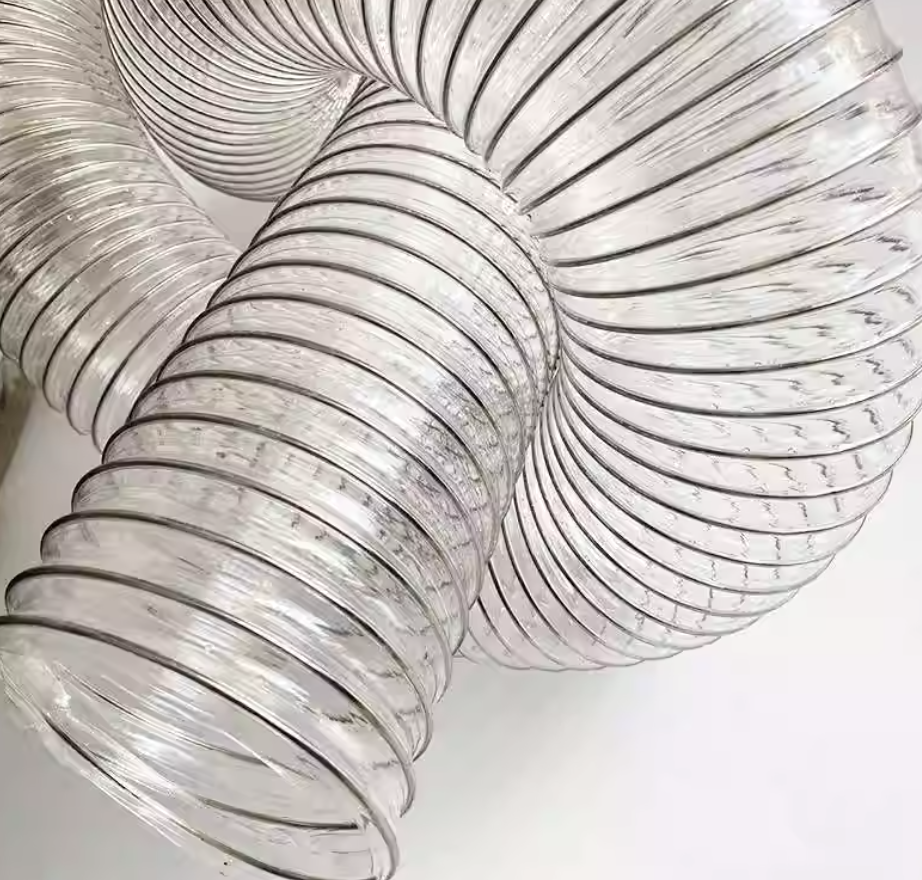 Bangtuo PU Steel Wire Spiral Hose, Abrasion Resistant PU Steel Wire Duct Hose, High Temperature Resistant PU Steel Wire Reinforced Hose